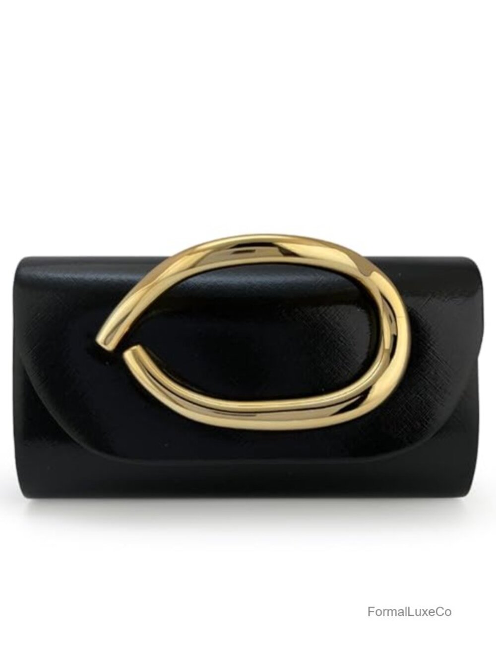 Women's Vegan Leather Evening Clutch with Detachable Chain Strap